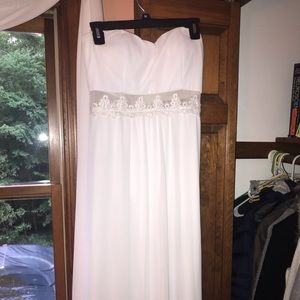 ASOS white strapless maxi formal/prom dress